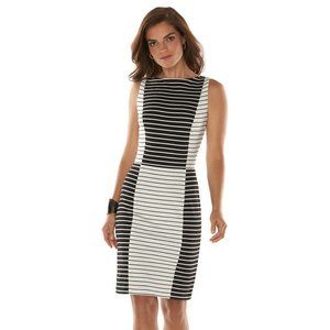 Chaps By Ralph Lauren Striped Sheath Dress Size 4